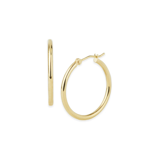 Medium 2 mm Gold Hoops