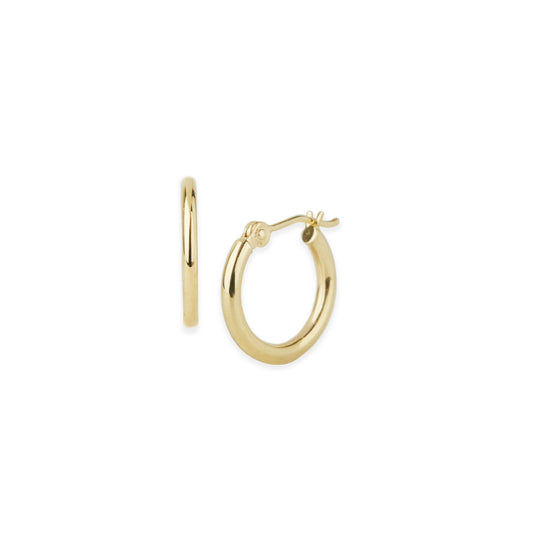 Elizabeth Buenaventura -  Small 2 mm Gold Hoops