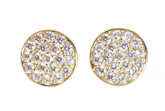 Round Glitter Stud Earrings