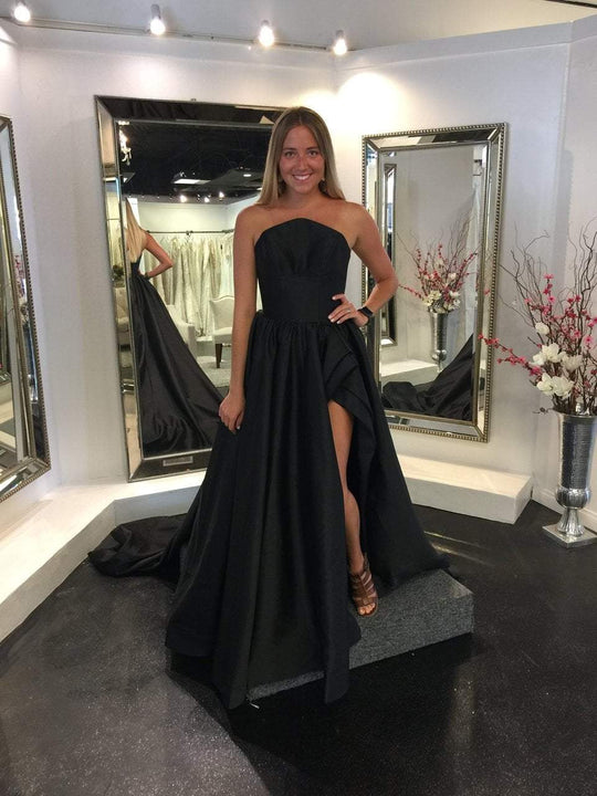 S57821 Strapless Ballgown with Long Train