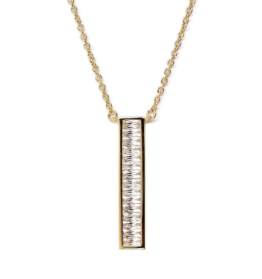 Rachael Ryen -  Vertical Baguette Bar     Gold