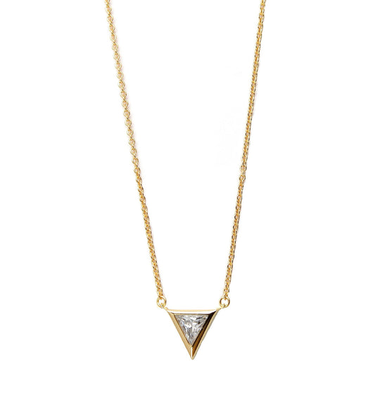 Single Triangle Necklace  Gold