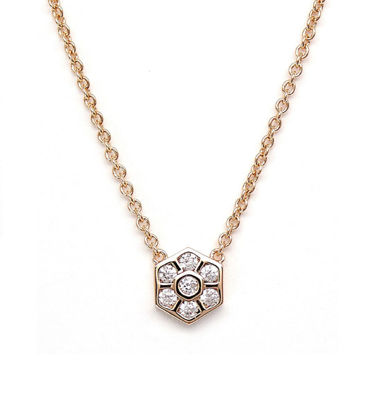 Honeycomb Hexagon Necklace