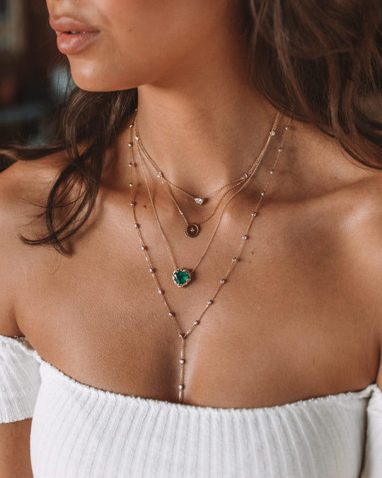 Logan Hollowell - NEW! Large Emerald Heart Necklace