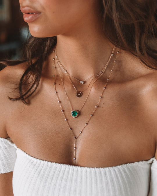 NEW! Large Emerald Heart Necklace