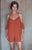Gillia Clothing - 26546634887 Cutaway Ruched Romper in Orange