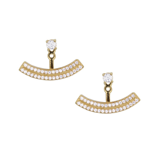 Rachael Ryen -  Double Bar Crescent Ear Jackets