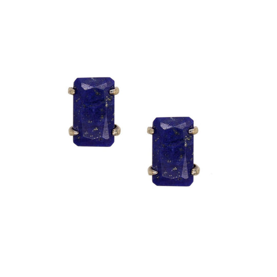 Lapis Prong Stud