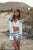 RAGA - Santorini Mini Skirt in White and Blue