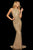 Sherri Hill - 52949 Beaded High Halter Sheath Dress In Gold