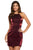 Sherri Hill - 53004 Short Halter Neck Taffeta Sheath Dress In Red