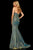Sherri Hill - 52362 Glitter Stretch Strapless Mermaid Dress In Green and Silver