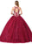 Dancing Queen - 1392 Embroidered Cutout Back Tulle Ballgown In Red