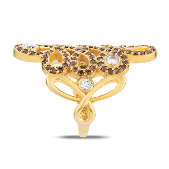 Elizabeth Buenaventura -  Infinite Love Ring - Champagne Diamonds