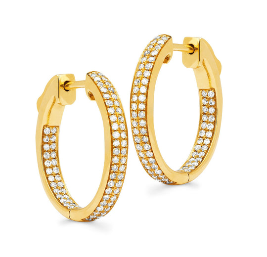 Micro Pavé Inside Out Hoops