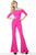 Jovani - 1867 Off-Shoulder Crepe Jumpsuit In Pink