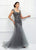 Ivonne D for Mon Cheri - 118D02 Embroidered Fitted Trumpet Gown In Gray