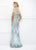 Mon Cheri - Ivonne D for Mon Cheri - Beaded Dress With Detachable Wrap 118D04 In Blue