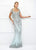 Mon Cheri - Ivonne D for Mon Cheri - Beaded Dress With Detachable Wrap 118D04 In Blue