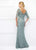 Ivonne D for Mon Cheri - 118D06 Beaded Lace Illusion Bateau Tulle Gown In Green