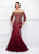 Ivonne D for Mon Cheri - 118D07 Ombre Sequined Tulle Lace Gown  In Red and Gold