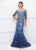 Ivonne D for Mon Cheri - 118D07 Ombre Sequined Tulle Lace Gown  In Blue