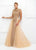 Ivonne D for Mon Cheri - 118D10 Beaded Lace Dress With Tulle Overskirt In Nude