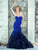 Colors Couture - J028 Sweetheart Mermaid Evening Gown in Blue