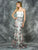 Colors Couture - J033 Strapless Floral Lace Evening Gown in White and Multi-Color