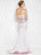 Colors Couture - J036 Strapless Floral Mermaid Gown with Slit in Purple