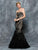 Colors Couture - J039 Strapless Mermaid Evening Gown in Black and Neutral
