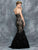Colors Couture - J039 Strapless Mermaid Evening Gown in Black and Neutral