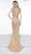 Colors Couture - J084 Fully Beaded High Neck Trumpet Dress In Gold