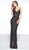 Colors Couture - J098 Sleeveless Lace V-neck Sheath Dress