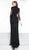 Colors Couture - J100 Fully Beaded High Neck Sheath Dress