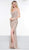 Colors Couture - J102 Embellished Plunging V-neck Sheath Dress In Neutral