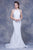 Jadore - J13076 Lace Sequin Embellished Mermaid Gown In White