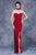 Jadore - J13077 Sweetheart Evening Dress with Choker In Red
