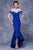 Jadore - J13081 Off-Shoulder Trumpet High Low Dress In Blue