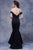 Jadore - J13081 Off-Shoulder Trumpet High Low Dress In Black