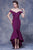 Jadore - J13081 Off-Shoulder Trumpet High Low Dress In Purple