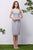 Jadore - J13085 Embellished Plunging V-neck Mikado A-line Dress In Gray