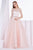 Jadore - J14004 Embellished Plunging V-neck Mikado A-line Dress In Pink