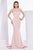 Jadore - J14005 Embellished Plunging V-neck Mikado A-line Dress In Pink