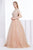 Jadore - J14006 Embellished Plunging V-neck Mikado A-line Dress In Pink