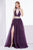 Jadore - J14009 Embellished Plunging V-neck Mikado A-line Dress In Purple