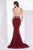 Jadore - J14010 Embellished Plunging V-neck Mikado A-line Dress In Red