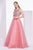 Jadore - J14015 Embellished Plunging V-neck Mikado A-line Dress In Pink