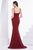 Jadore - J14019 Embellished Plunging V-neck Mikado A-line Dress In Red