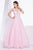 Jadore - J14022 Embellished Plunging V-neck Mikado A-line Dress In Pink